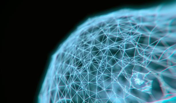 istock Electric plexus modern cold blue futuristic virtual technology background, Telecomunications concept, Network net digitally generated image. 895816468