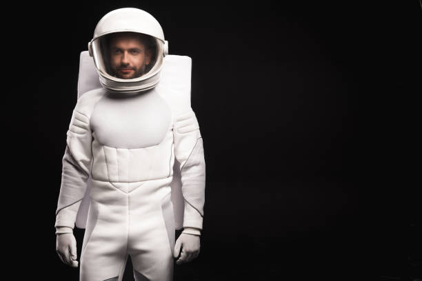 istock Professional spaceman is waiting for space travel 895816666