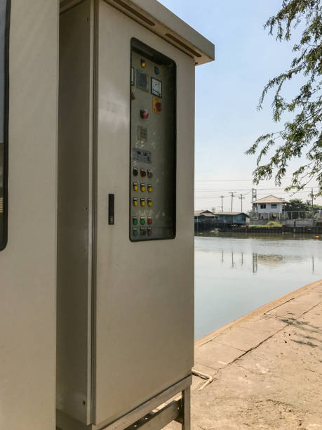 istock control box of floodgate in the river 895824038