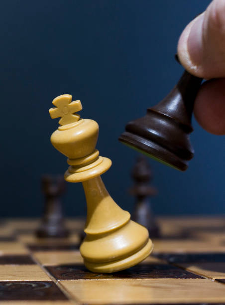 istock Chess photographed on a chessboard 895824186