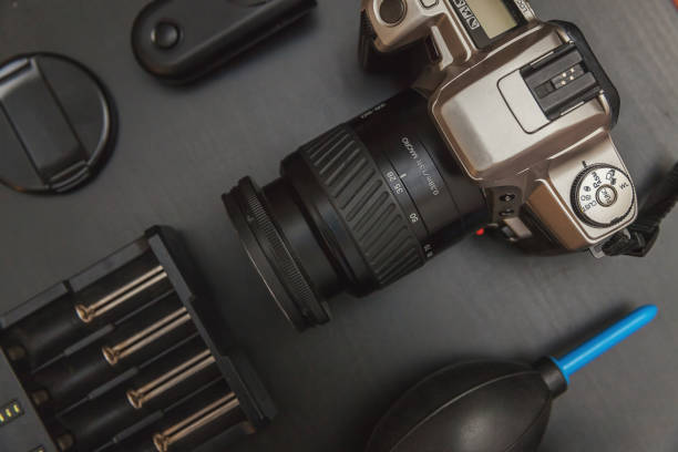 istock top view of work space photographer on black table background 895834332