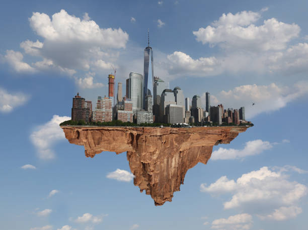 istock Manhattan like an island in the sky 895848790