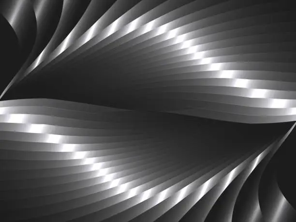 Vector illustration of Abstract vector background with metal waves