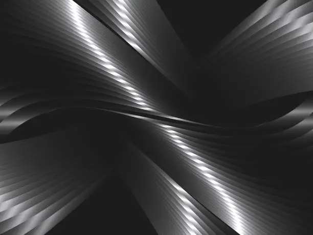 Vector illustration of Abstract vector background with metal waves