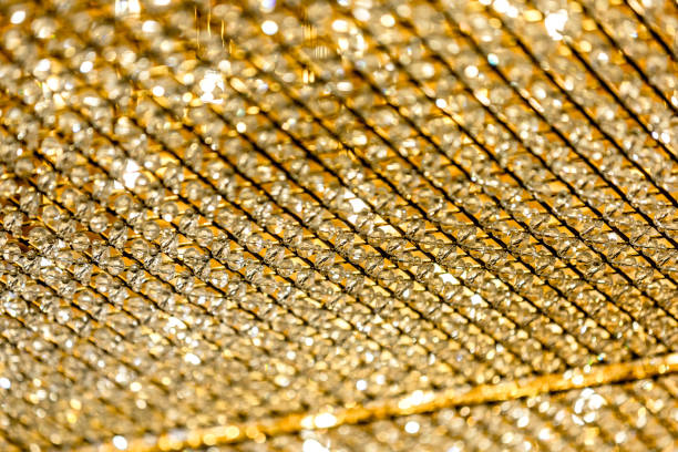 istock Yellow chandelier lights. 895862328