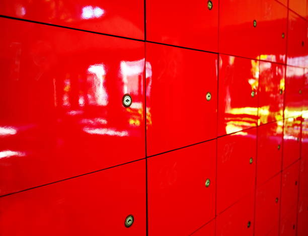 istock patern of mail post box red locker with key background 895872270