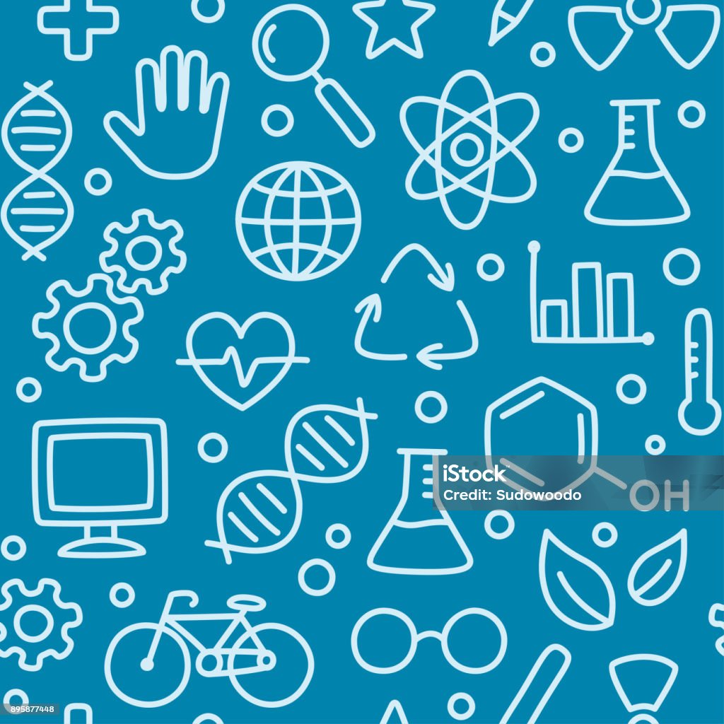 Seamless Science Pattern Stock Illustration - Download Image Now - Art ...