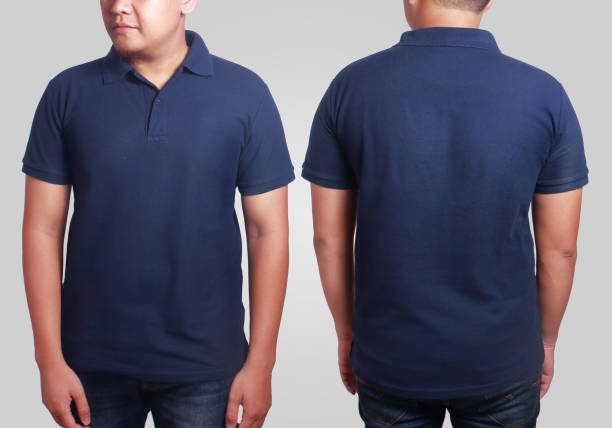 istock Dark Blue Polo Shirt Mockup Template 895895216