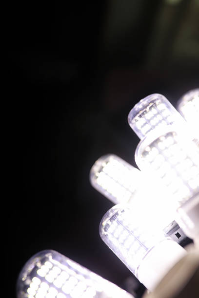 istock LED elements in the lamp. Lamps with diodes. Many bright lights 895905628