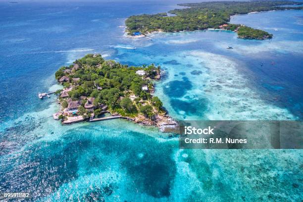 Rosario Islands In Cartagena De Indias Colombia Aerial View Stock Photo - Download Image Now
