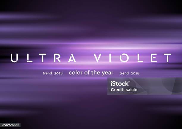 Ultra Violet Glowing Shiny Stripes Abstract Background Stock Illustration - Download Image Now