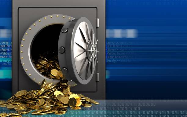 istock 3d golden coins over cyber 895936270