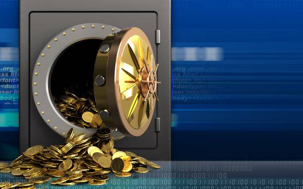 istock 3d golden coins over cyber 895936278