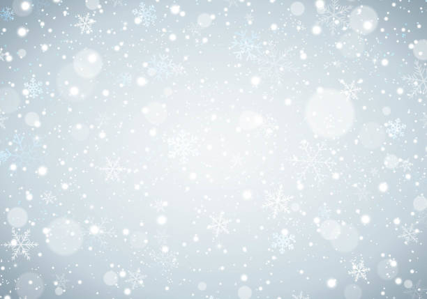 istock Winter white christmas background with snowflakes and snow 895972500