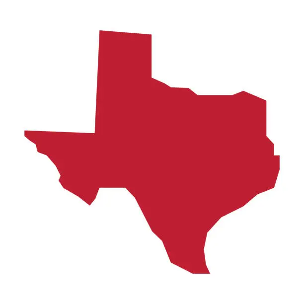 Vector illustration of Texas map