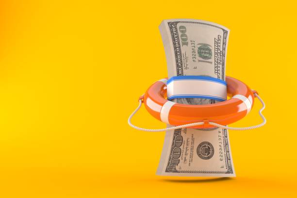 Money with life buoy