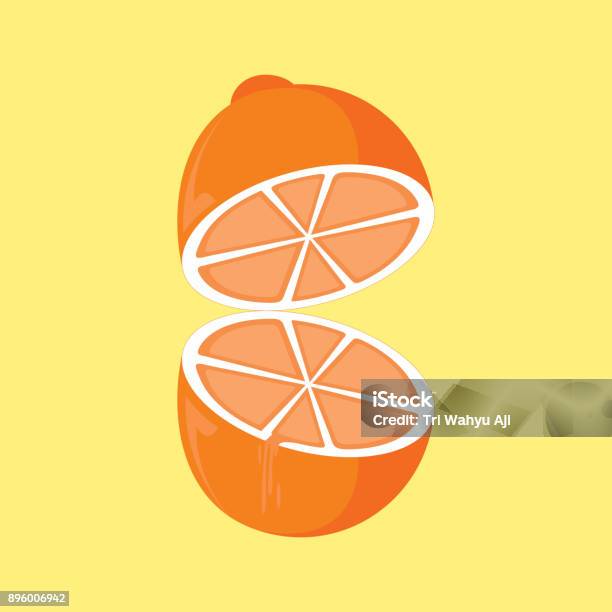 Simple Vector Orange Simple Flat Open Orange Vector Illustration Stock Illustration ...