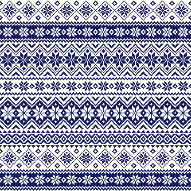 Nordic design pattern I designed a Nordic tradition design clothing patterns stock illustrations