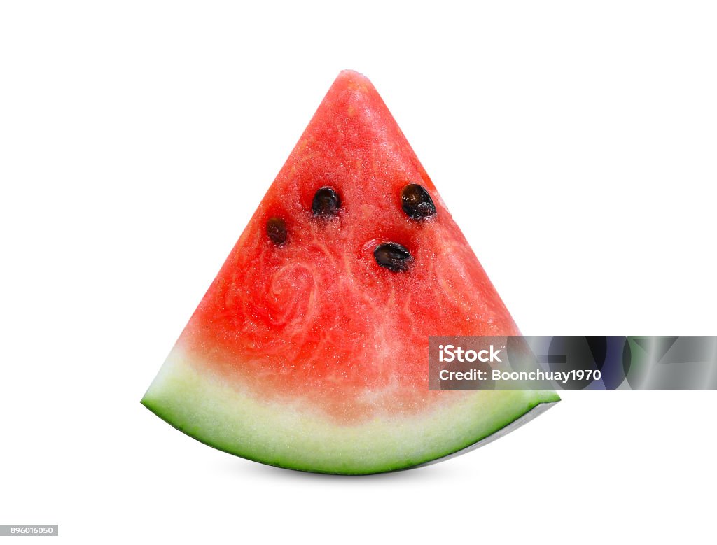 sliced fresh watermelon isolated on white background Watermelon Stock Photo
