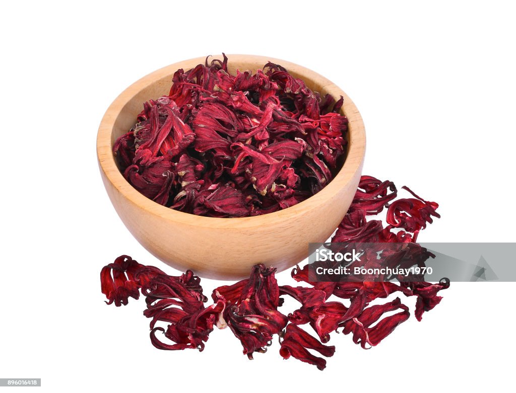 Top View Of Dried Hibiscus Sabdariffa Or Roselle Fruits In The