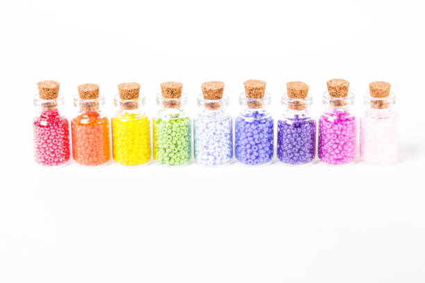 istock Colorful beads in the bottles 896022038