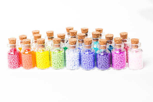 istock Colorful beads in the bottles 896022052