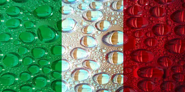 National flags water drops style design