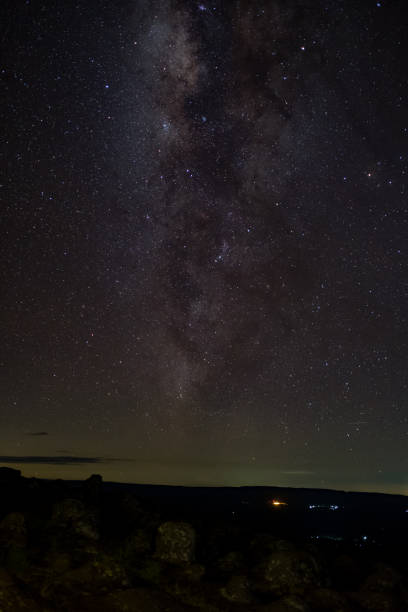 istock milky way galaxy, Long exposure photograph, with grain. 896028442