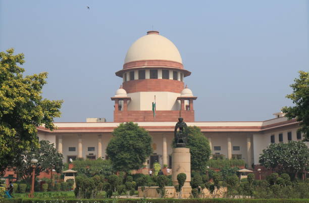 Supreme Court of India New Delhi stock photo