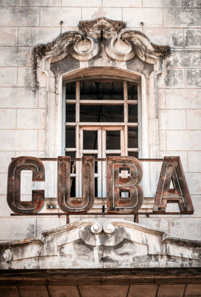 istock Cuba writing on building facade, Havana, Cuba 896061520