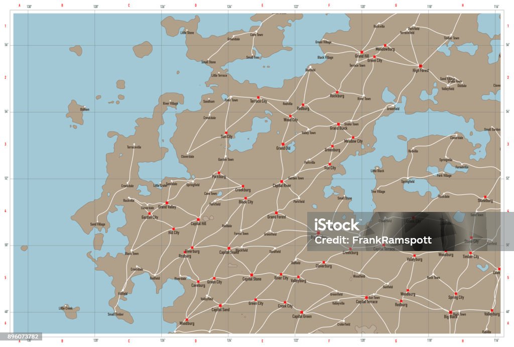 Natural Color Maps Natural Color Generic Topographic Map Stock Illustration - Download ...