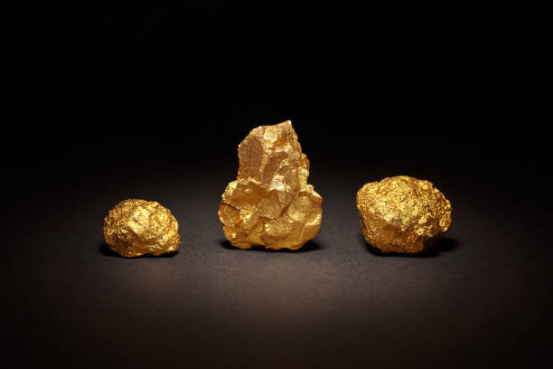 istock Closeup of big gold nuggets 896076352