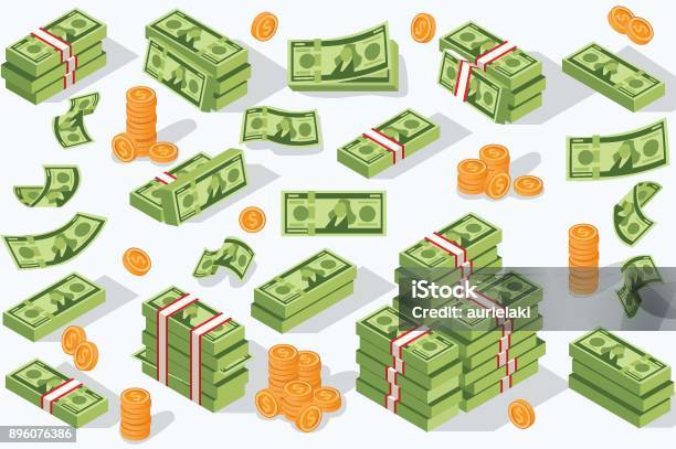 Vector Money Currency Stock Illustration - Download Image Now - Currency, Stack, Coin