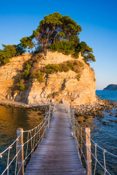 istock Bridge to a small island on Zakynthos in Greece 896077084