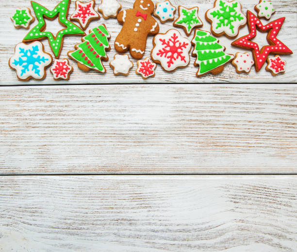istock Christmas ginger and honey colorful cookies 896083512
