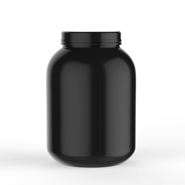 istock Protein or gainer powder container tub and jar ready for your design labels 896089728