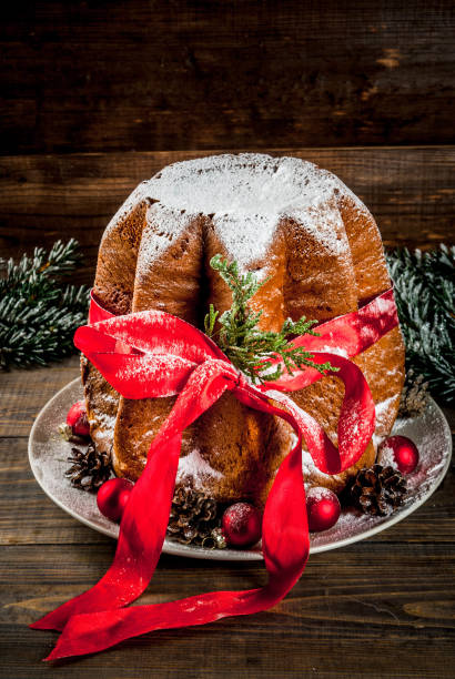 istock Traditional Christmas cake Panettone 896093588