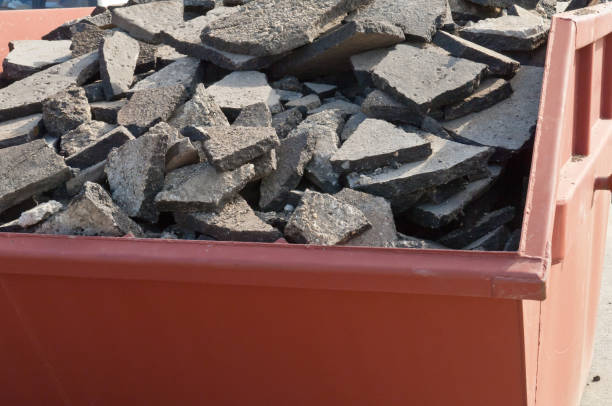 istock Waste asphalt pavement and concrete materials in waste container 896093890