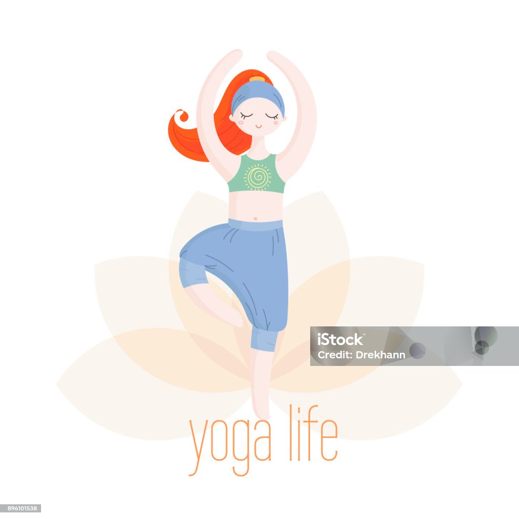 Cô Gái Yoga Theo Phong Cách Doodle Vẽ Tay Người Phụ Nữ Hoạt Hình ...