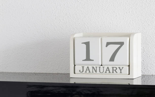 istock White block calendar present date 17 and month January 896105764