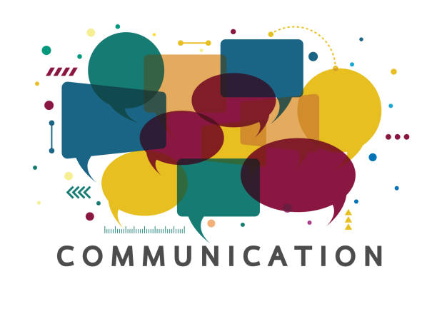 istock Vector illustration of a communication concept. The word communication with colorful dialog speech bubbles 896126594
