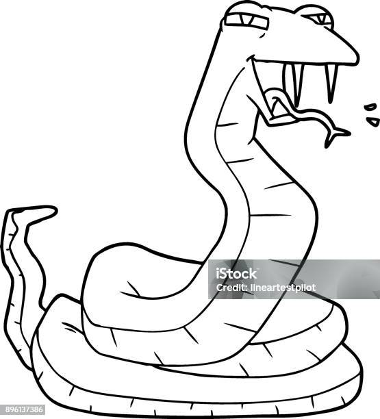 Cartoon Snake Hissing Stock Illustration - Download Image Now - Animal,  Art, Cartoon - iStock