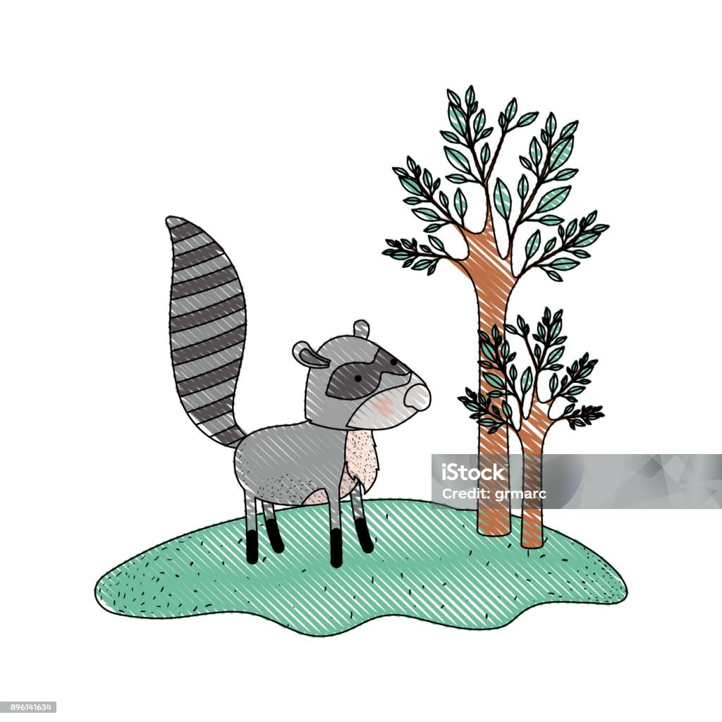 Phim Hoạt Hình Gấu Trúc Trong Rừng Bên Cạnh Những Cái Cây Trong ...