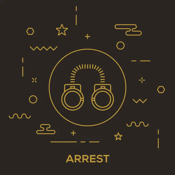 Vector illustration of Arrest Concept