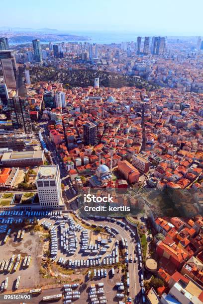 Cityscape View From The Height Istambul Stock Photo - Download Image Now - Aerial View, Istanbul, 2017