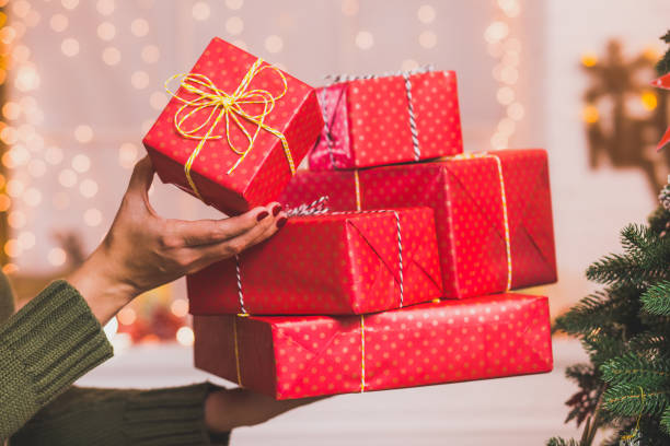 istock many beautiful present in red wrapping paper 896171204