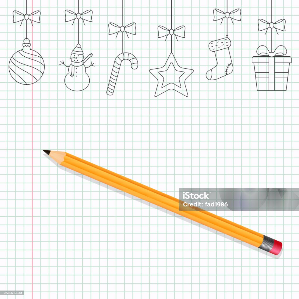 Ilustración de Adornos De Navidad Hechos A Mano En Hoja De Cuaderno Y Lápiz y más Vectores Libres de Derechos de Adorno de navidad - iStock Ilustración de Adornos De Navidad Hechos A Mano En Hoja De Cuaderno Y Lápiz y más Vectores Libres de Derechos de Adorno de navidad - iStock