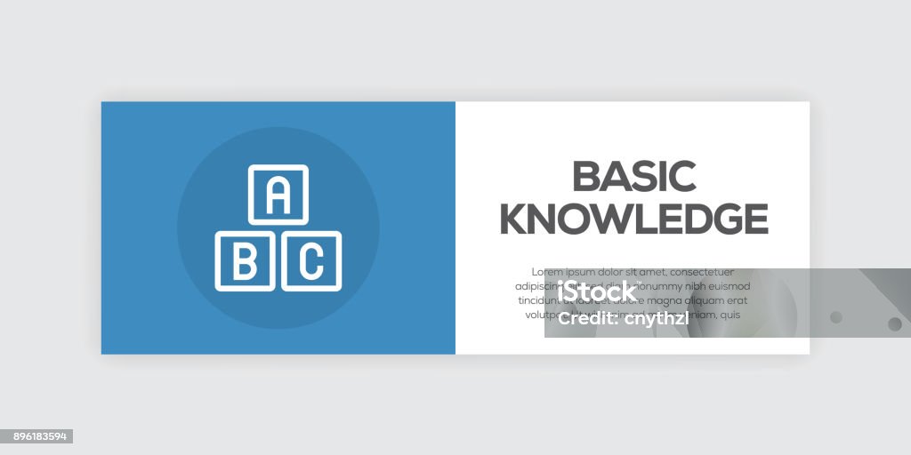 Basic Knowledge Quick Reference Basic Knowledge Line Infographic Web Banner Stock Illustration ...