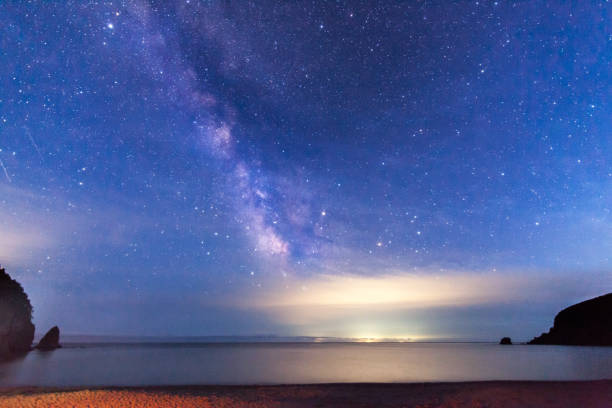 istock Milky way over the sea 896195372