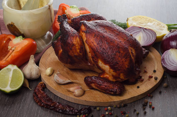 istock roasted chicken on wooden background 896212258